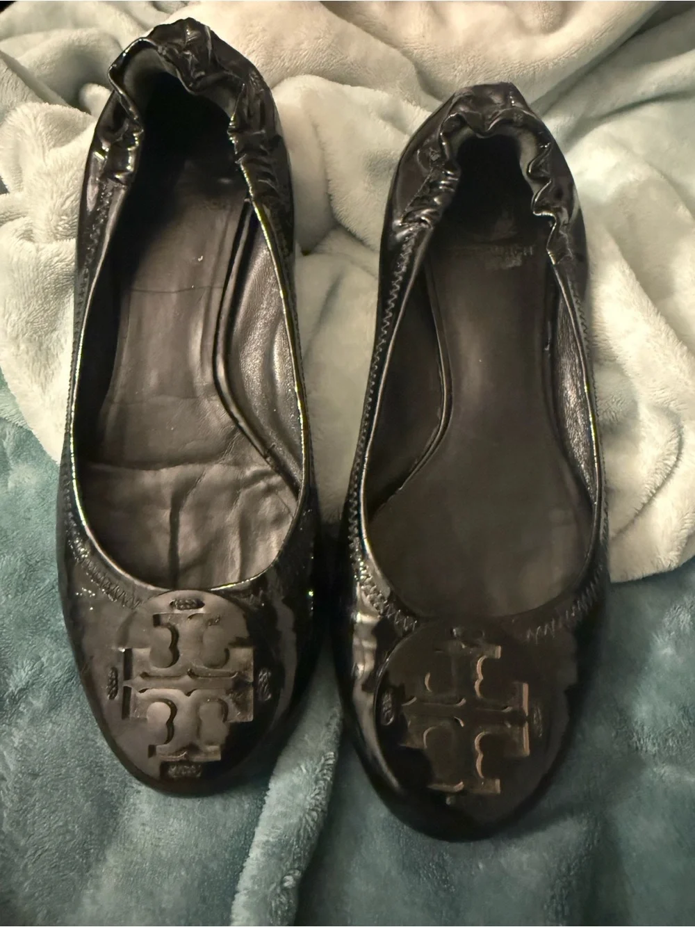 Tory Burch Reva Patent Leather Ballet Flats in Black 6